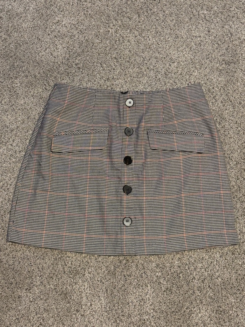 Forever 21 Button-Front Plaid Mini Skirt in Black and Tan